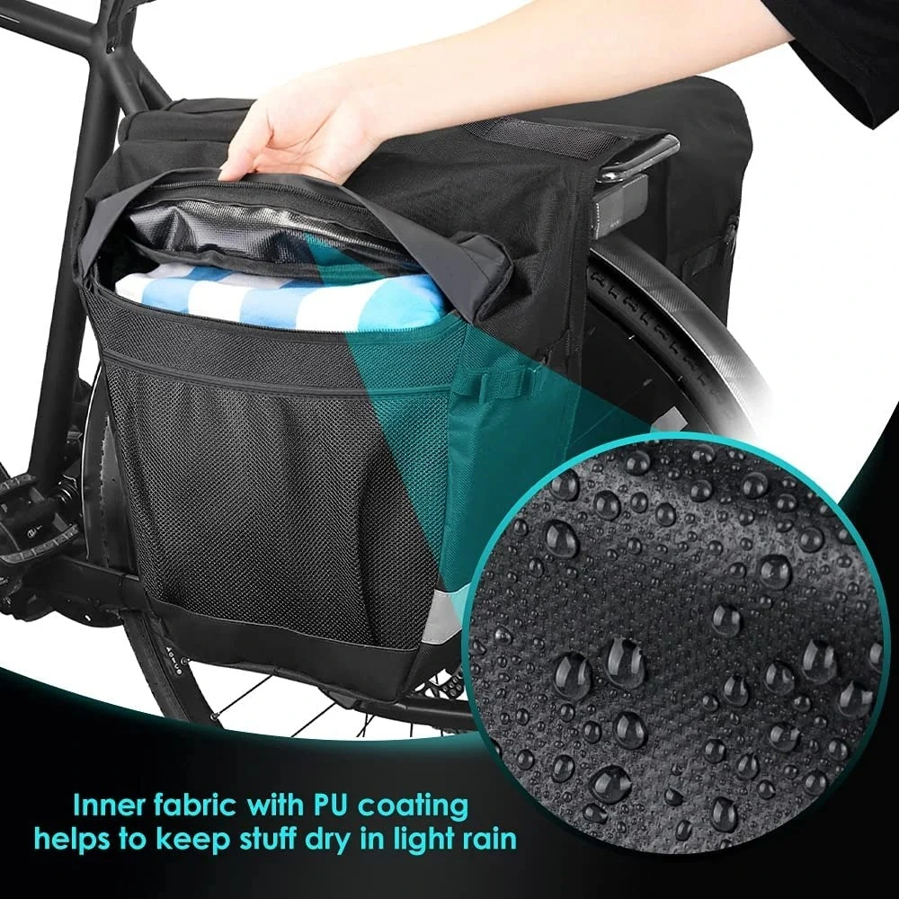 Customized Unisex Sport Travel Bicycle Accessories Waterproof Road Rack Pannier Cycling Bike Bag