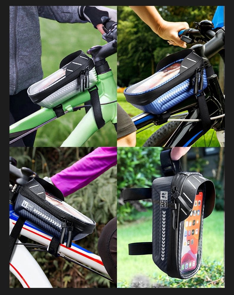 Waterproof Mountain Bike Mobile Phone Case Front Tube Frame Cycling Bag Touch Screen Bicycle Phone Bag