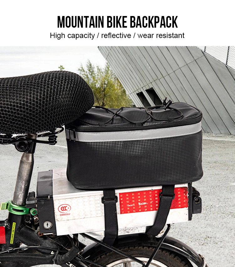 Electric Folding Bicycle Rear Seat Bag Scooter Mountain Bike Storage Box