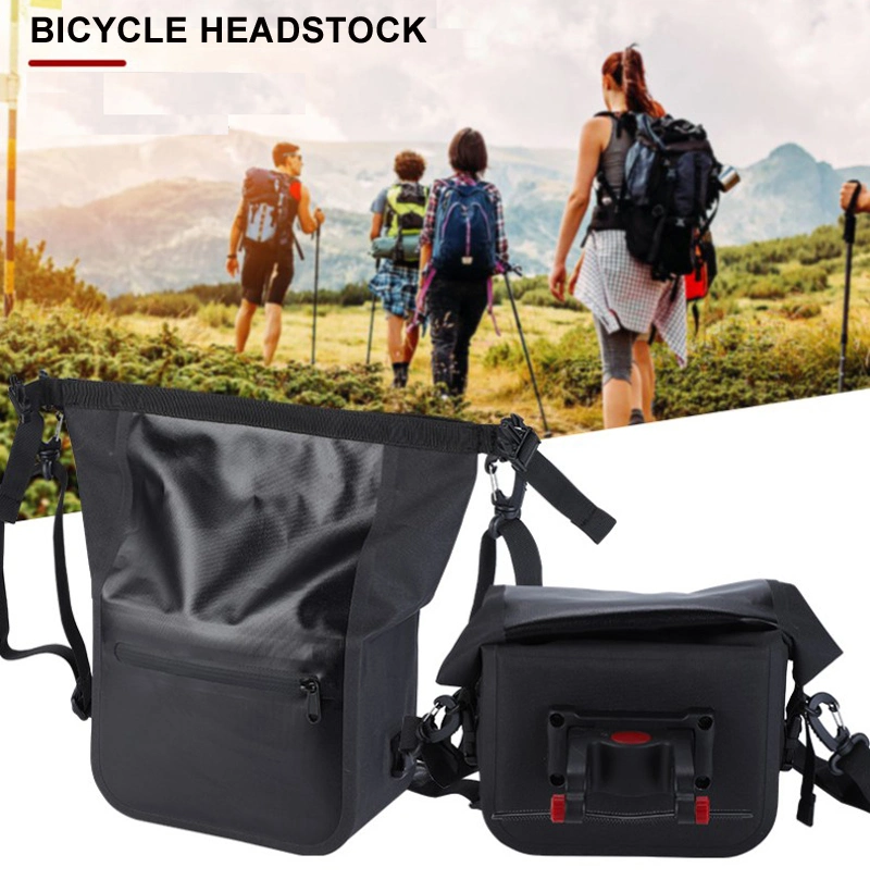 Promotional Waterproof Rainproof Folding Large Travel Cycling Bicycle Bike Phone Holder Handlebar Seatpost Tail Bag