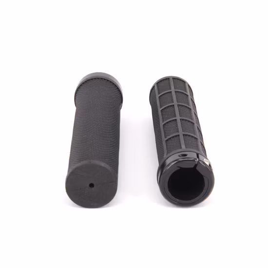 Bicycle Accessories Plastic Rubber Bike Grips with Alloy Ring Lock (HGP