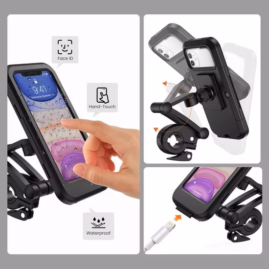 Bike Bicycle Handlebar Mount Holder Waterproof Phone Bag